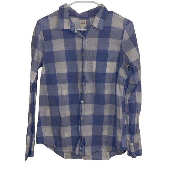 🌹THE PERFECT SHIRT BY J CREW PLAID SHIRT - Picture 1 of 5